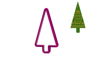 Foremka CHOINKA SPICZASTA + szablon