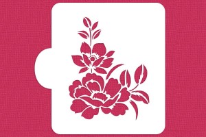 SZABLON Kwiaty peonii